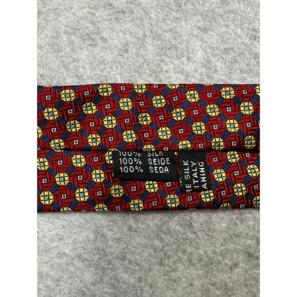 Brooks Brothers Red Gold Geometric Silk Neck Tie - Picture 2 of 7